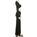 Women’s Open Belly Long Stretchy Dress