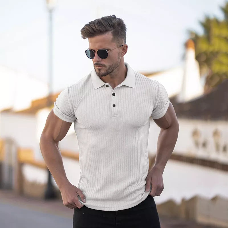 Running Knitted Polo T-Shirt.