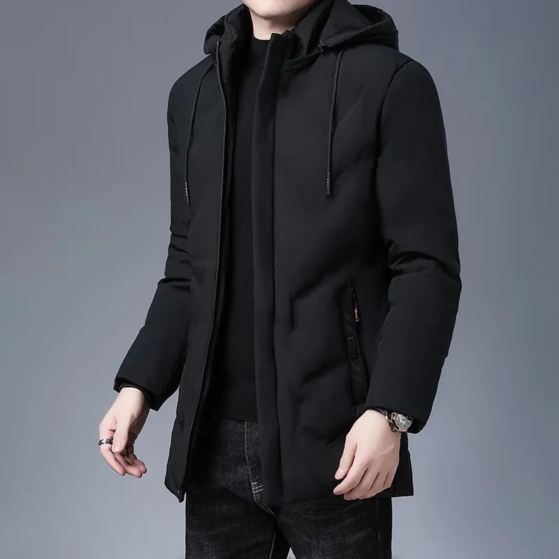 Casual Hooded Long Coats For Men