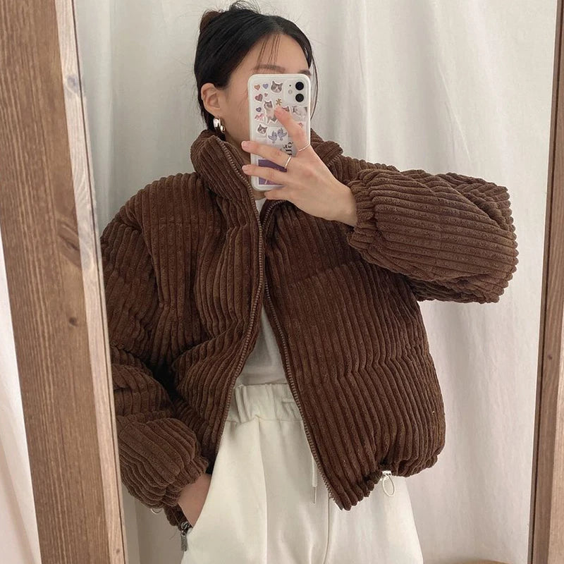 Women's Pleated Puffer Jacket