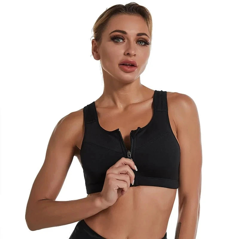 Front Zip Women's Sports Bra