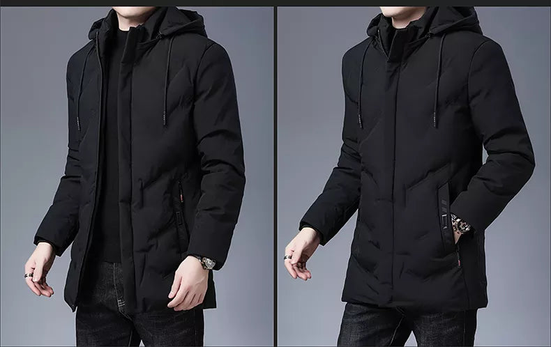 Casual Hooded Long Coats For Men