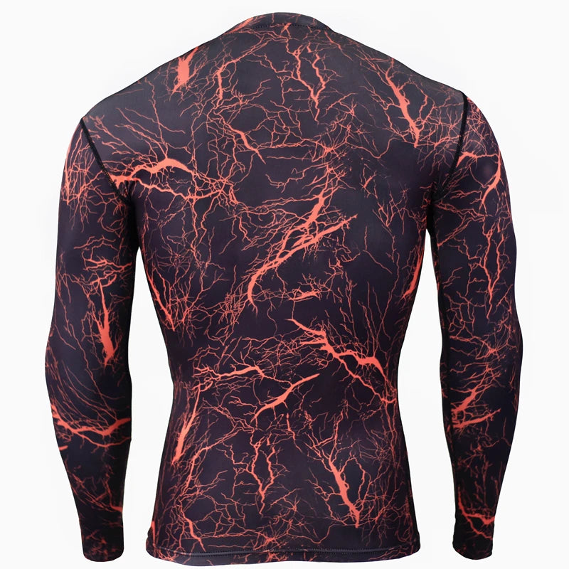 Men Compression Shirts MMA Rashguard Quick Dry Fitness Long Sleeves Base Layer Skin Tight Weight Lifting Stretch T Shirts Homme