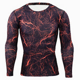 Men Compression Shirts MMA Rashguard Quick Dry Fitness Long Sleeves Base Layer Skin Tight Weight Lifting Stretch T Shirts Homme