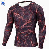 Men Compression Shirts MMA Rashguard Quick Dry Fitness Long Sleeves Base Layer Skin Tight Weight Lifting Stretch T Shirts Homme