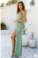 Women’s Strappy Floral Print Maxi Dress