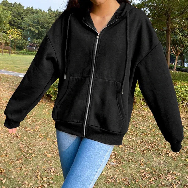 Women's Zip-Up Hooded Jacket