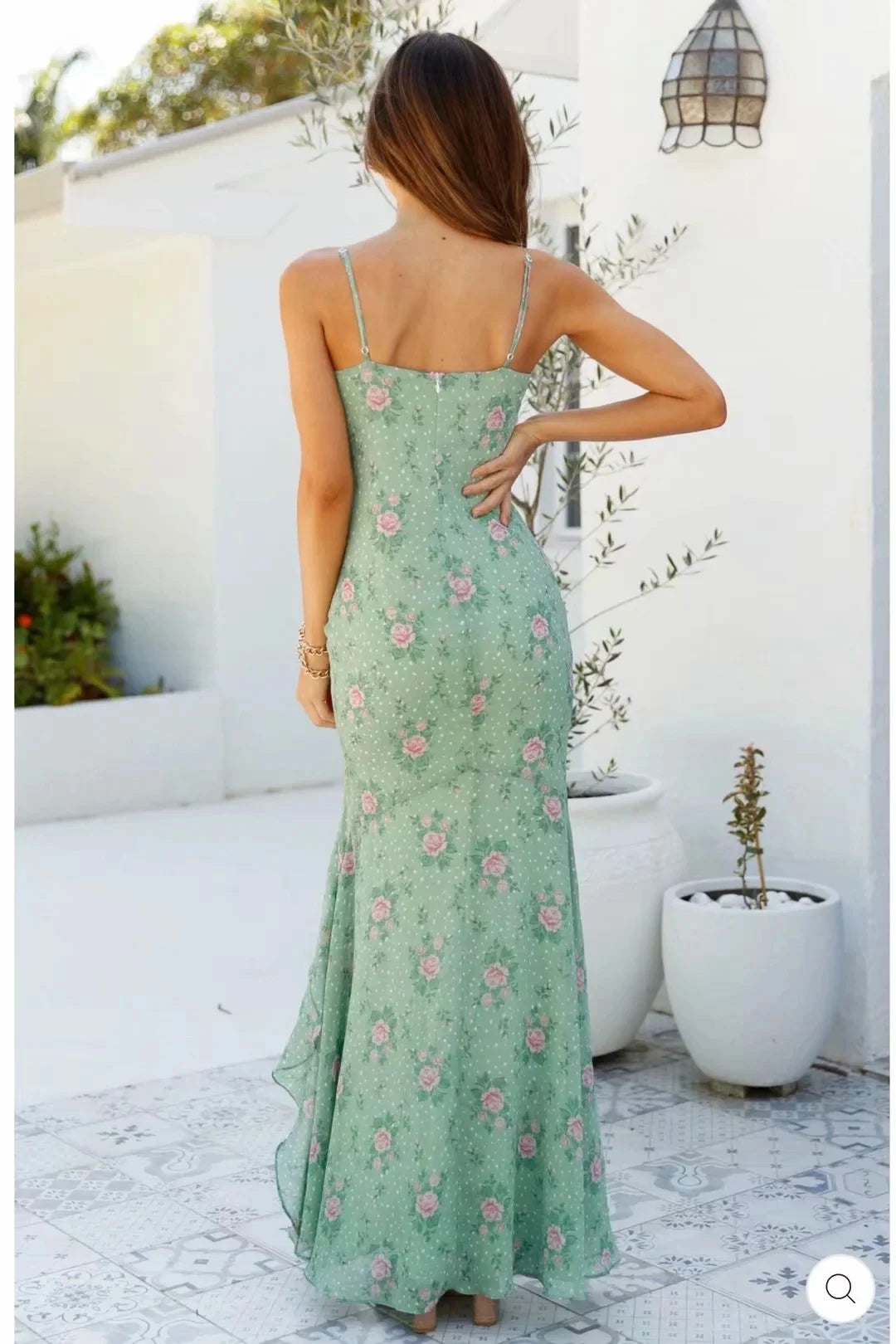 Summer Strappy Floral Print Maxi Dress