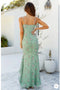 Women’s Strappy Floral Print Maxi Dress