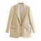 Office Wear Single Button Blazer Coat