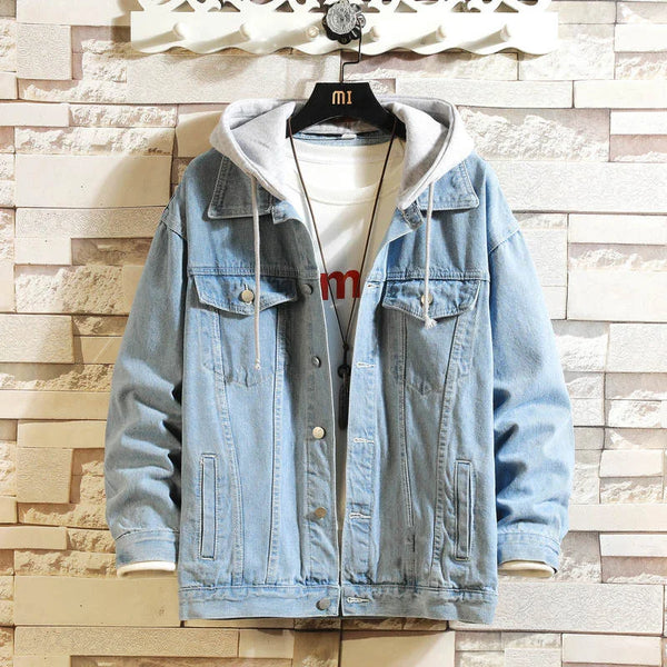 Men’s Hooded Casual Denim Jacket