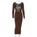 Ladies Long Sleeve Bodycon Dress