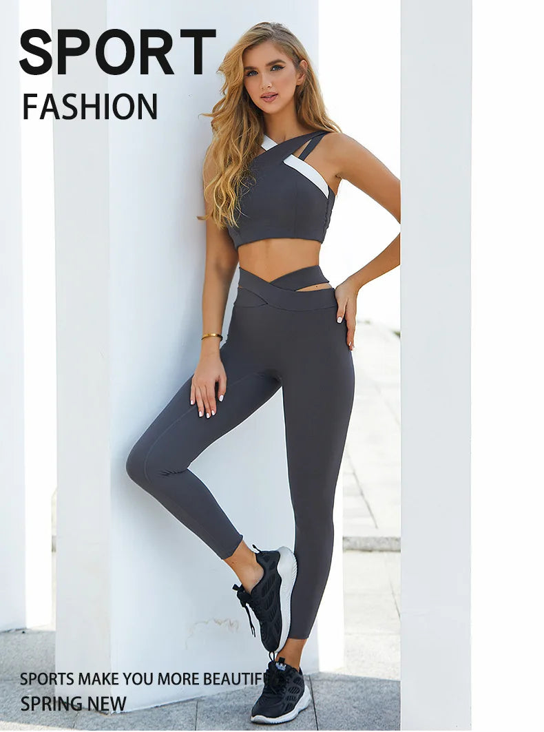 Women’s Cut Out Sports Bra and Legging Set