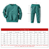 kids Unisex Pullover Sweatshirt Jacket+Trousers Two Piece