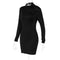 Women's Elegant Long Sleeve Bodycon with Open Back and Cross Chain Dress