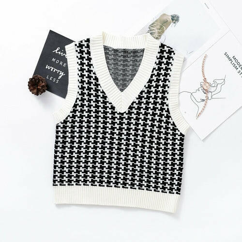 Loose Knitted Women Sweater Vest