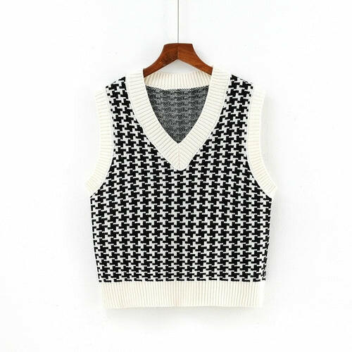 Loose Knitted Women Sweater Vest