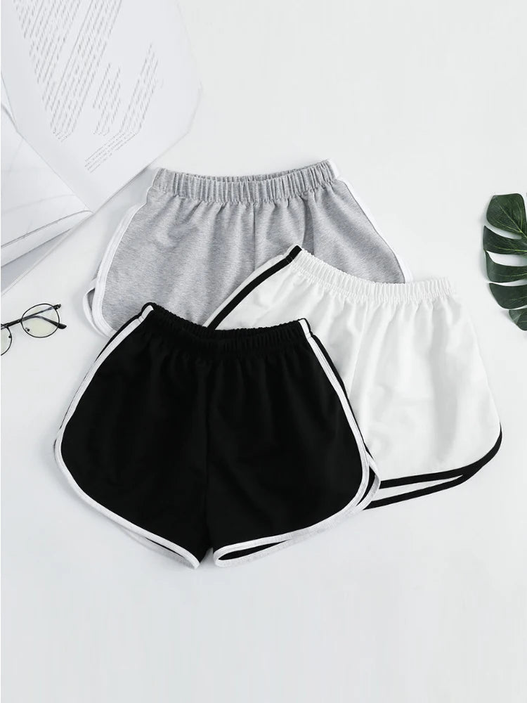 Women High Waisted Loose Striped Sport Short