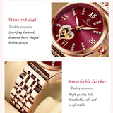 Women's Fashion Rose Gold Waterproof Quartz Wristwatch