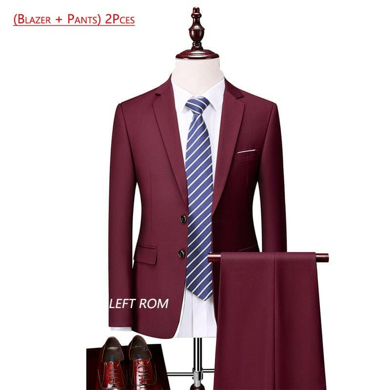 Mens Suit Three-piece