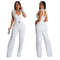 Women's Fur Shoulder with Belt Jumpsuit