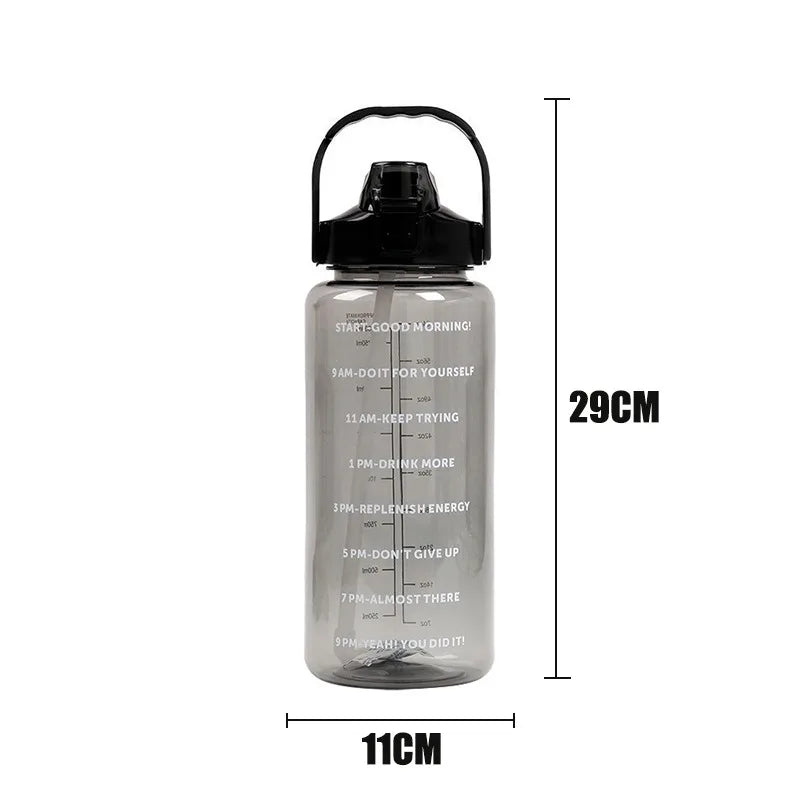 Straw Plastic Water Bottle