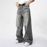 Summer Men's Straight Wide Leg Denim Pants