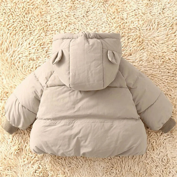 Kids Thickened Solid Color Cotton Down Jacket