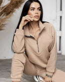 Long Sleeve Zipper Outfits Tracksuit