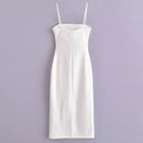 Women's White Slip Maxi Dress