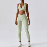 Women's High Waist Leggings and Sports Bra