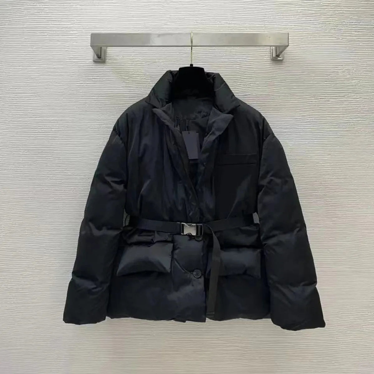Women’s Leather Puffer Jacket