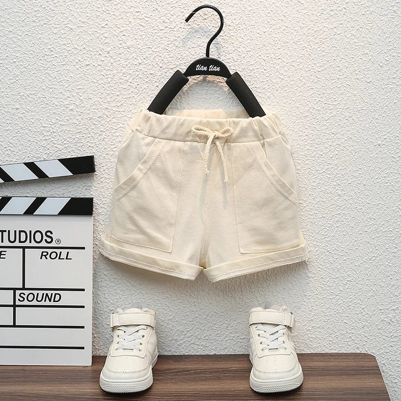 Kids Cotton Letter Printing T-shirts+Tooling Shorts Tracksuit