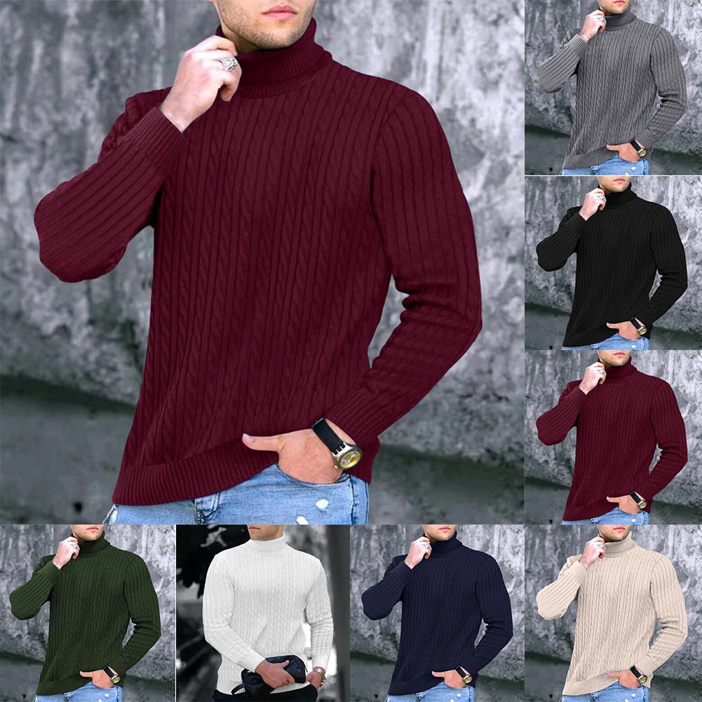 Men’s Knitted Turtleneck Long Sleeve
