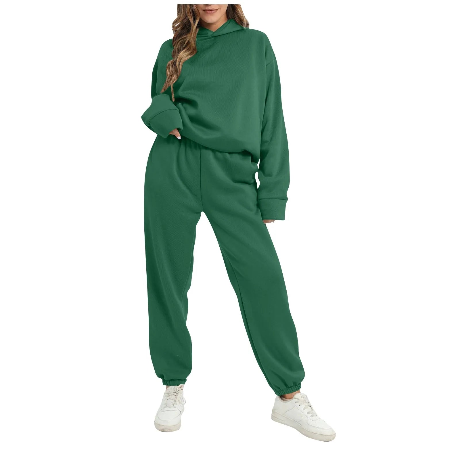 Women'S Two Piece  Sets It Long Sleeve Hoodies Pullover Sweatshirt Sweatpant Casual Workout Tracksuit  Autumn Warm Tracksuit