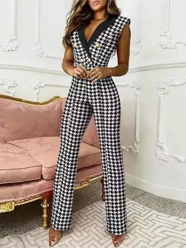 Women's Long Sleeved Slim Pattern jumpsuit