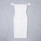 Women's Draped Mesh Bandage Thick Elastic Dress