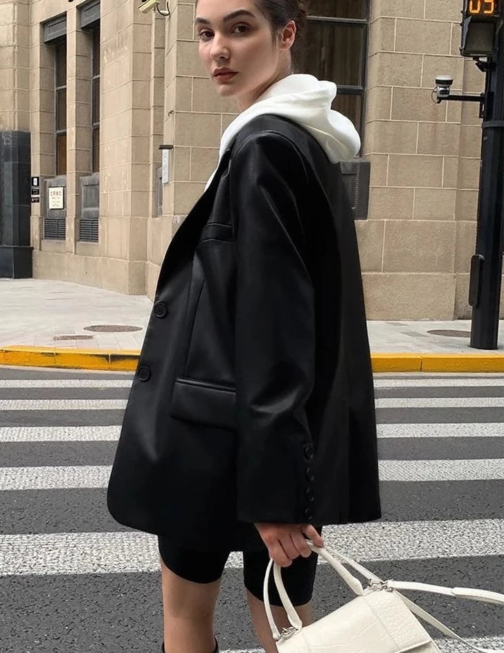 Leather Jacket coat for Women
