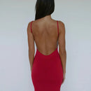 Women’s Solid Sleeveless and Backless Bodycon Maxi Dress