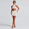 Women’s knitted sleeveless crop top+high waisted mini skirt set