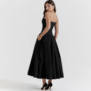 Women's Strapless Elegant Fit and Flare Maxi Dress