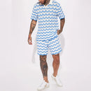 Men's Print Shirt and Shorts Co-Ord