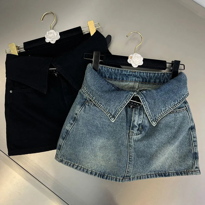 Women’s High Waist Denim Mini Skirt