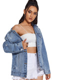 Women Jean Jacket Button Down