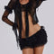 Women's Low Waist Layered Mesh Short