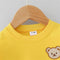 Kids Two Piece Little Bear Head Round Neck Long Sleeve Top And Pants