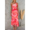 Women's Floral Print Ruffle One shoulder Maxi Sun Dress