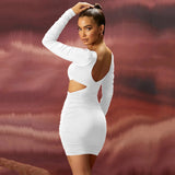 Women’s Long Sleeve Cut Out Mini Dress