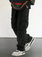 Men's Drawstring Trendy Flap Pockets Cargo Pants