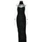 Women's Sparkly Turtleneck Sleeveless Backless Long Maxi Dress